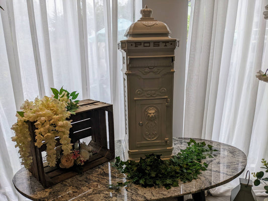 Lockable postbox with florals and greenery 