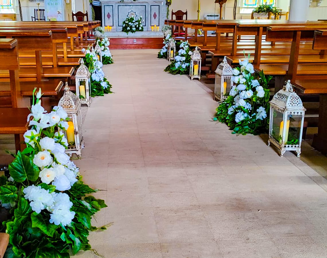 Beautiful meadows and antique alise lanterns